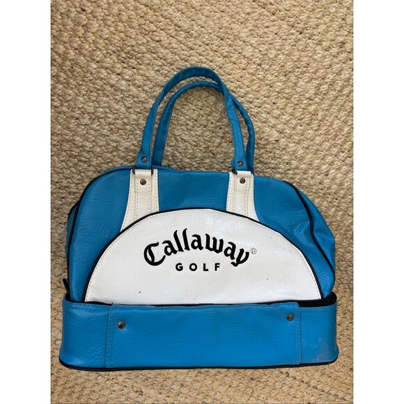 Vintage Callaway leather embroidered Golf Carry On Bag With Shoe compartment - Picture 1 of 9